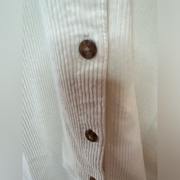 MADEWELL Mini Shirtdress, Corduroy, White/Cream, XXS - Picture 8 of 13